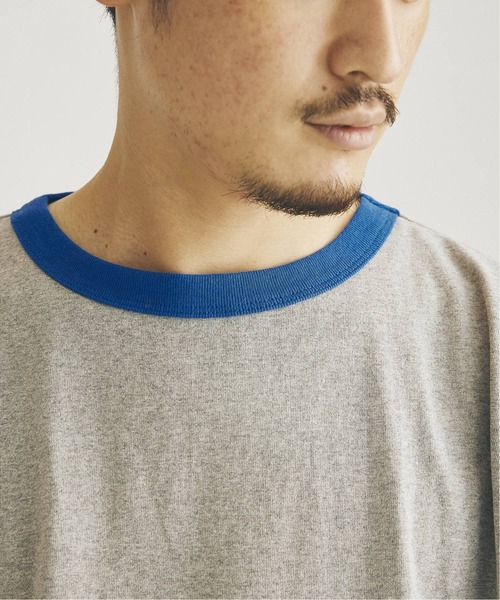 JOURNAL STANDARD（ジャーナルスタンダード）の「【LOGAN×JOURNAL STANDARD】別注 ロング リンガーTシャツ（Tシャツ/カットソー・メンズ・グレー/ホワイト/ボルドー/ホワイト系その他・MEDIUM/LARGE）」の9枚目の写真