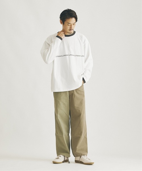 JOURNAL STANDARD（ジャーナルスタンダード）の「【LOGAN×JOURNAL STANDARD】別注 ロング リンガーTシャツ（Tシャツ/カットソー・メンズ・グレー/ホワイト/ボルドー/ホワイト系その他・MEDIUM/LARGE）」の11枚目の写真