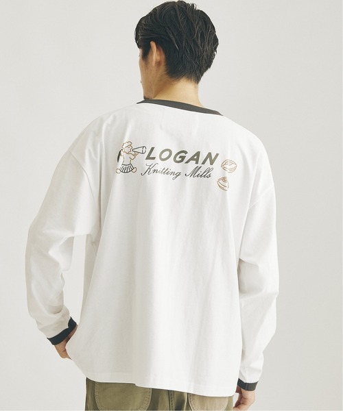 JOURNAL STANDARD（ジャーナルスタンダード）の「【LOGAN×JOURNAL STANDARD】別注 ロング リンガーTシャツ（Tシャツ/カットソー・メンズ・グレー/ホワイト/ボルドー/ホワイト系その他・MEDIUM/LARGE）」の16枚目の写真