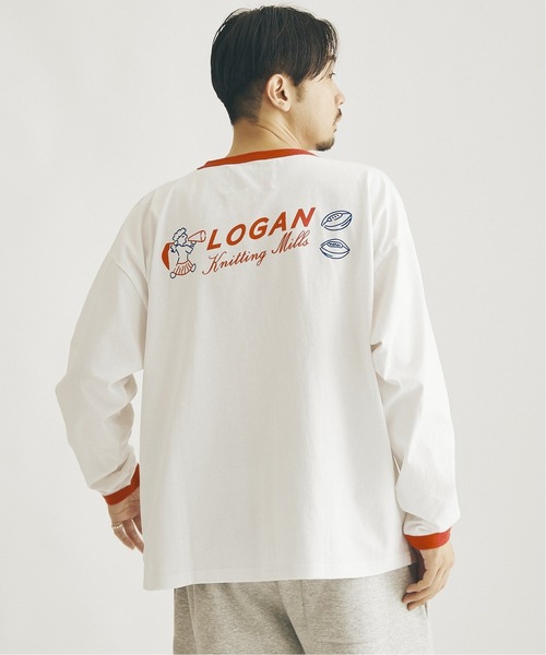 JOURNAL STANDARD（ジャーナルスタンダード）の「【LOGAN×JOURNAL STANDARD】別注 ロング リンガーTシャツ（Tシャツ/カットソー・メンズ・グレー/ホワイト/ボルドー/ホワイト系その他・MEDIUM/LARGE）」の22枚目の写真