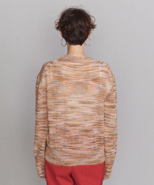 TheOpen Product(ザオープンプロダクト)の「<TheOpen Product>Vネック ニットプルオーバー(ニット/セーター・レディース・ダークグリーン/オレンジ・1)」の5枚目の写真