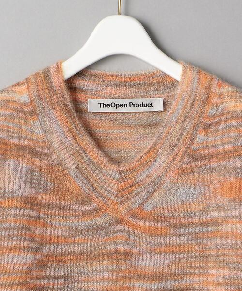 TheOpen Product(ザオープンプロダクト)の「<TheOpen Product>Vネック ニットプルオーバー(ニット/セーター・レディース・ダークグリーン/オレンジ・1)」の11枚目の写真