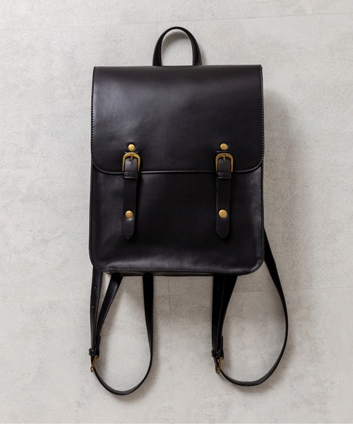 OLIVE des OLIVE（オリーブデオリーブ）の「ベルト付きランドセルバッグ（バックパック/リュック・レディース・ブラック/ダークブラウン・FREE）」の2枚目の写真