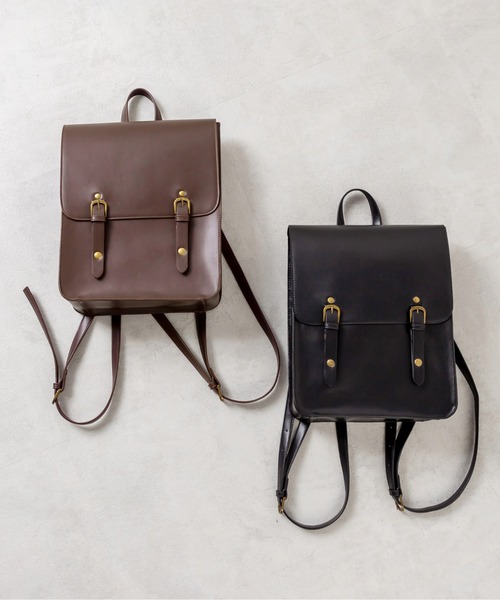 OLIVE des OLIVE（オリーブデオリーブ）の「ベルト付きランドセルバッグ（バックパック/リュック・レディース・ブラック/ダークブラウン・FREE）」の15枚目の写真
