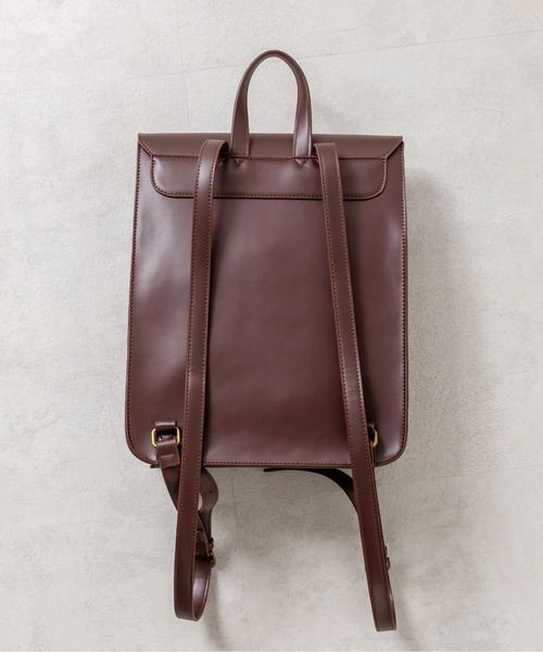OLIVE des OLIVE（オリーブデオリーブ）の「ベルト付きランドセルバッグ（バックパック/リュック・レディース・ブラック/ダークブラウン・FREE）」の16枚目の写真