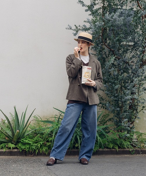 MUHET（ミュエータ）の「ハイウエストコクーンデニムパンツ（デニムパンツ・レディース・ライトブルー/インディゴブルー/ダークインディゴブルー・SMALL/MEDIUM/LARGE）」の18枚目の写真