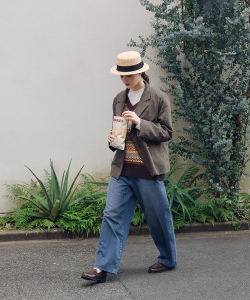 MUHET（ミュエータ）の「ハイウエストコクーンデニムパンツ（デニムパンツ・レディース・ライトブルー/インディゴブルー/ダークインディゴブルー・SMALL/MEDIUM/LARGE）」の19枚目の写真