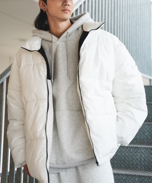 WEGO（ウィゴー）の「WEGO/リバーシブルパデッドジャケット（ダウンジャケット/コート・メンズ・イエロー/ホワイト/ブラック・MEDIUM/LARGE）」の7枚目の写真