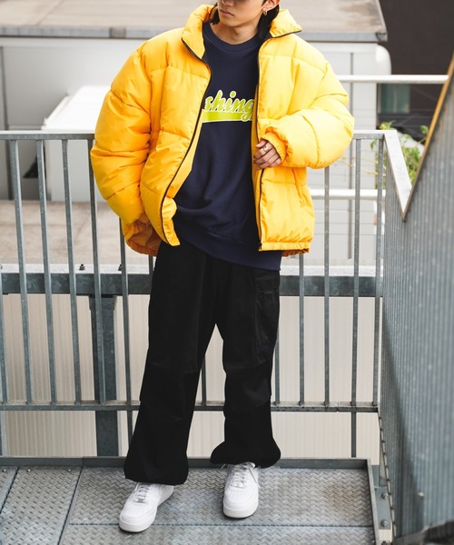 WEGO（ウィゴー）の「WEGO/リバーシブルパデッドジャケット（ダウンジャケット/コート・メンズ・イエロー/ホワイト/ブラック・MEDIUM/LARGE）」の11枚目の写真