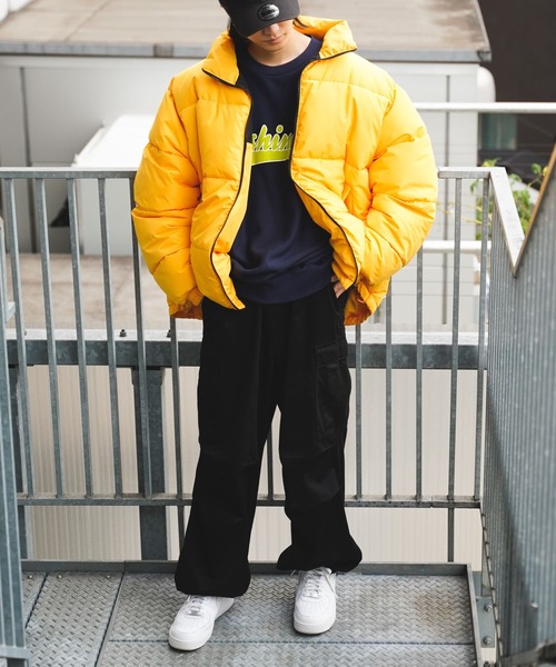 WEGO（ウィゴー）の「WEGO/リバーシブルパデッドジャケット（ダウンジャケット/コート・メンズ・イエロー/ホワイト/ブラック・MEDIUM/LARGE）」の13枚目の写真