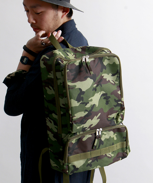 WEGO（ウィゴー）の「WEGO/ボックスバックパック（バックパック/リュック・メンズ・ブラック/ネイビー/その他1・FREE）」の3枚目の写真