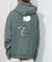 MARK GONZALES/マークゴンザレス 裏起毛 イラストプリント入り BIGプルパーカー ”SKATER"