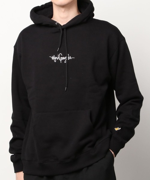 Mark Gonzales(マーク・ゴンザレス)の「MARK GONZALES/マークゴンザレス 裏起毛 イラストプリント入り BIGプルパーカー ”SKATER"(パーカー・メンズ・グリーン/パープル/ブラック/グレイッシュベージュ・MEDIUM/X-LARGE/LARGE)」の6枚目の写真