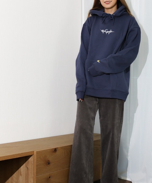 Mark Gonzales(マーク・ゴンザレス)の「MARK GONZALES/マークゴンザレス 裏起毛 イラストプリント入り BIGプルパーカー ”SKATER"(パーカー・メンズ・グリーン/パープル/ブラック/グレイッシュベージュ・MEDIUM/X-LARGE/LARGE)」の12枚目の写真