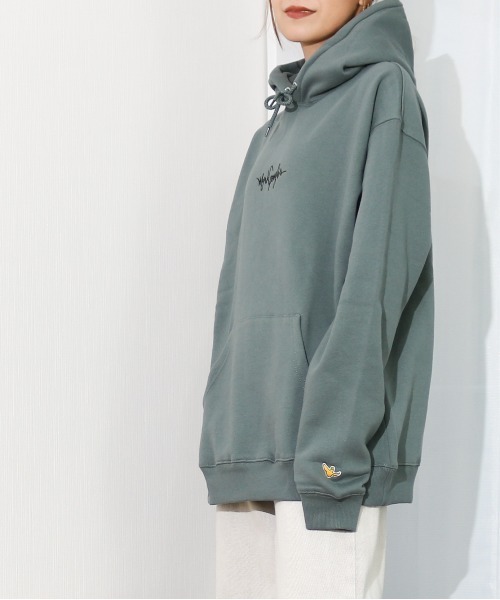 Mark Gonzales(マーク・ゴンザレス)の「MARK GONZALES/マークゴンザレス 裏起毛 イラストプリント入り BIGプルパーカー ”SKATER"(パーカー・メンズ・グリーン/パープル/ブラック/グレイッシュベージュ・MEDIUM/X-LARGE/LARGE)」の18枚目の写真