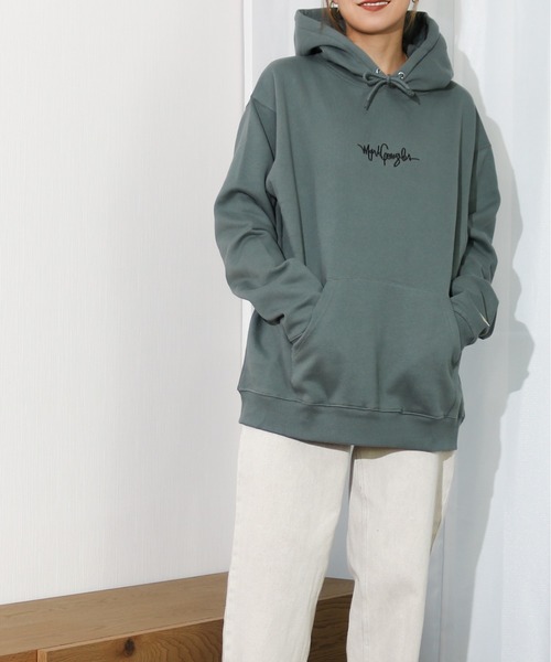 Mark Gonzales(マーク・ゴンザレス)の「MARK GONZALES/マークゴンザレス 裏起毛 イラストプリント入り BIGプルパーカー ”SKATER"(パーカー・メンズ・グリーン/パープル/ブラック/グレイッシュベージュ・MEDIUM/X-LARGE/LARGE)」の16枚目の写真