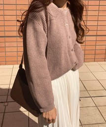LAUIR | 畦編みラウンドネックカーディガン(カーディガン/ボレロ)