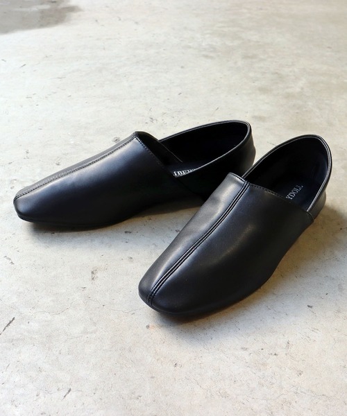 LibertyDoll（リバティードール）の「LIBERTYDOLL / スクエアトゥストレッチバブーシュ(3035)（スリッポン・レディース・ブラック/アイボリー/ダークブラウン/シルバー・L/M/LL/S/SS/3L）」の7枚目の写真