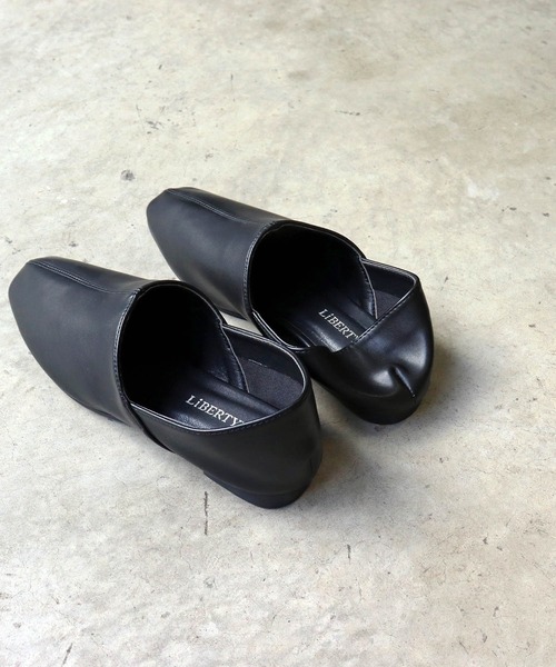 LibertyDoll（リバティードール）の「LIBERTYDOLL / スクエアトゥストレッチバブーシュ(3035)（スリッポン・レディース・ブラック/アイボリー/ダークブラウン/シルバー・L/M/LL/S/SS/3L）」の8枚目の写真