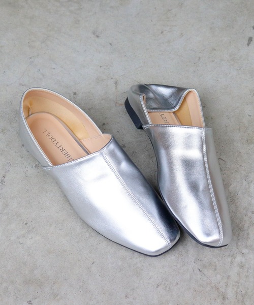 LibertyDoll（リバティードール）の「LIBERTYDOLL / スクエアトゥストレッチバブーシュ(3035)（スリッポン・レディース・ブラック/アイボリー/ダークブラウン/シルバー・L/M/LL/S/SS/3L）」の13枚目の写真