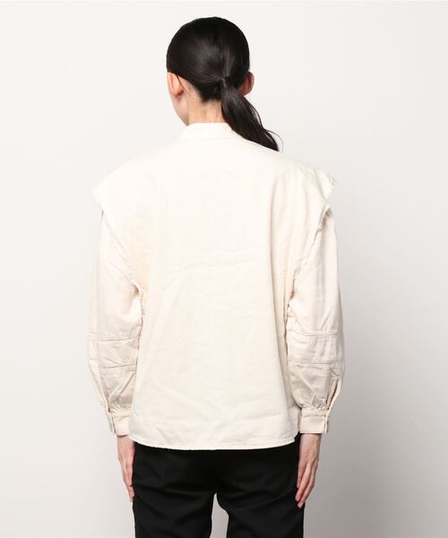 ALLSAINTS（オールセインツ）の「ELENA DENIM SHIRT | ELENA デニム シャツ（シャツ/ブラウス・レディース・ホワイト・2/4/6/8/10）」の2枚目の写真