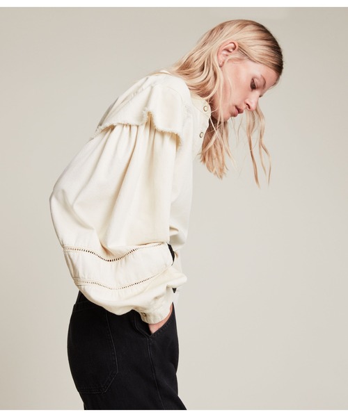 ALLSAINTS（オールセインツ）の「ELENA DENIM SHIRT | ELENA デニム シャツ（シャツ/ブラウス・レディース・ホワイト・2/4/6/8/10）」の4枚目の写真