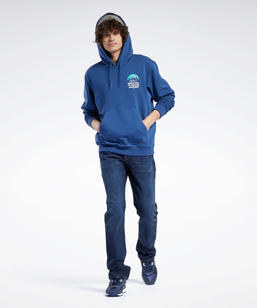 Reebok(リーボック)の「クラシックス キャンピング フーディー / Classics Camping Hoodie /(パーカー・メンズ・ブルー・SMALL/X-LARGE/X-SMALL/LARGE/MEDIUM/XX-LARGE/XXX-LARGE)」の5枚目の写真