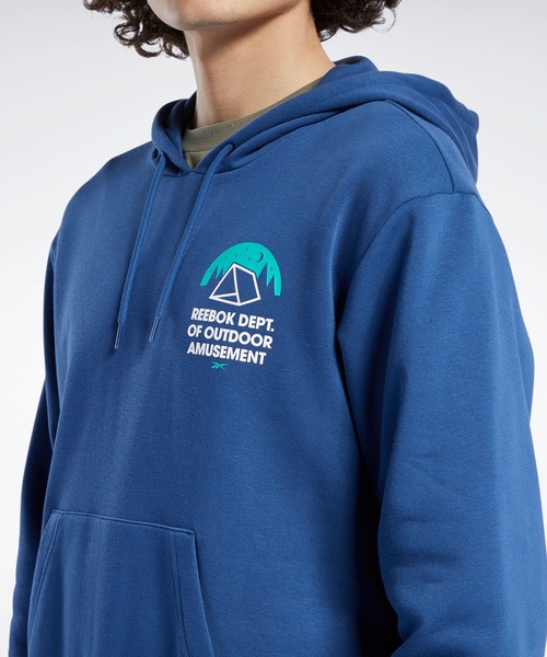 Reebok(リーボック)の「クラシックス キャンピング フーディー / Classics Camping Hoodie /(パーカー・メンズ・ブルー・SMALL/X-LARGE/X-SMALL/LARGE/MEDIUM/XX-LARGE/XXX-LARGE)」の6枚目の写真