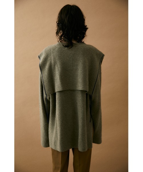 BLACK BY MOUSSY（ブラックバイマウジー）の「3way sailor knit tops（3ウェイセイラ―ニットトップス）（ニット/セーター・レディース・ブラウン/グレー/カーキ/オフホワイト・FREE）」の5枚目の写真