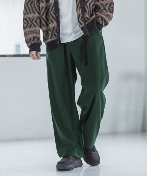 RAGEBLUE(レイジブルー)の「ウールタッチ/タックワイドパンツ/216168(スラックス・メンズ・ホワイト/ブラック/ベージュ/グリーン/ブルー/パープル/レッド・SMALL/MEDIUM/LARGE)」の5枚目の写真