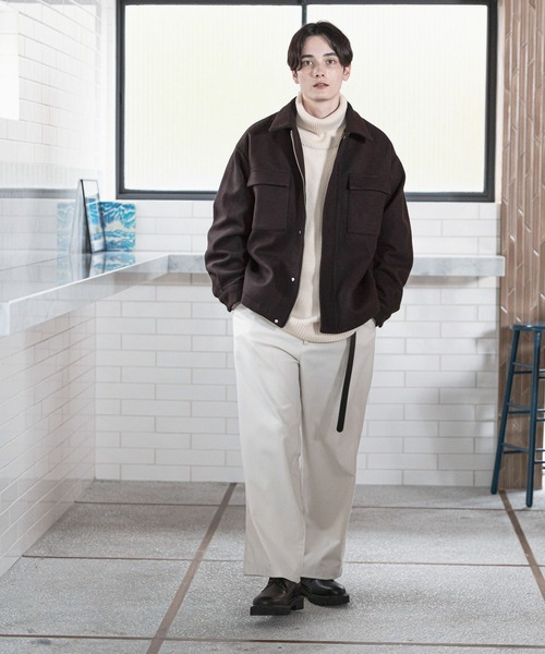 RAGEBLUE(レイジブルー)の「ウールタッチ/タックワイドパンツ/216168(スラックス・メンズ・ホワイト/ブラック/ベージュ/グリーン/ブルー/パープル/レッド・SMALL/MEDIUM/LARGE)」の19枚目の写真