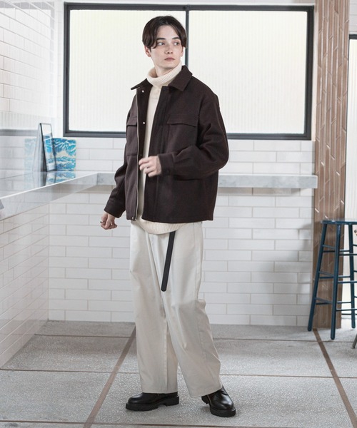 RAGEBLUE(レイジブルー)の「ウールタッチ/タックワイドパンツ/216168(スラックス・メンズ・ホワイト/ブラック/ベージュ/グリーン/ブルー/パープル/レッド・SMALL/MEDIUM/LARGE)」の18枚目の写真