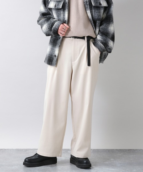 RAGEBLUE(レイジブルー)の「ウールタッチ/タックワイドパンツ/216168(スラックス・メンズ・ホワイト/ブラック/ベージュ/グリーン/ブルー/パープル/レッド・SMALL/MEDIUM/LARGE)」の12枚目の写真