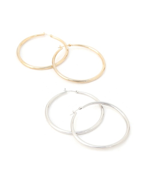 MIELI INVARIANT（ミエリインヴァリアント）の「Circle Hoop Pierce（ピアス（両耳用）・レディース・シルバー/ゴールド・FREE）」の9枚目の写真