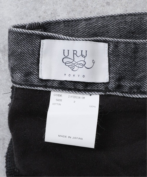 URU(ウル)の「【URU × WISM / / ウル × ウィズム】別注 COTTON DENIM TUCK PANTS(デニムパンツ・メンズ・ブラック・SMALL/MEDIUM)」の14枚目の写真