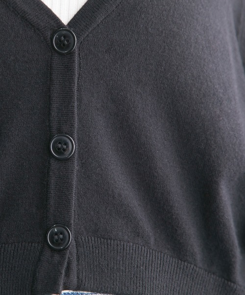 Newlyme(ニューリーミー)の「ボリュームスリーブショートカーディガン(カーディガン/ボレロ・レディース・ホワイト/ブラック/パープル/ブラウン/ブルーグレー/ピンクベージュ/グレイッシュベージュ・MEDIUM/LARGE/X-LARGE)」の14枚目の写真