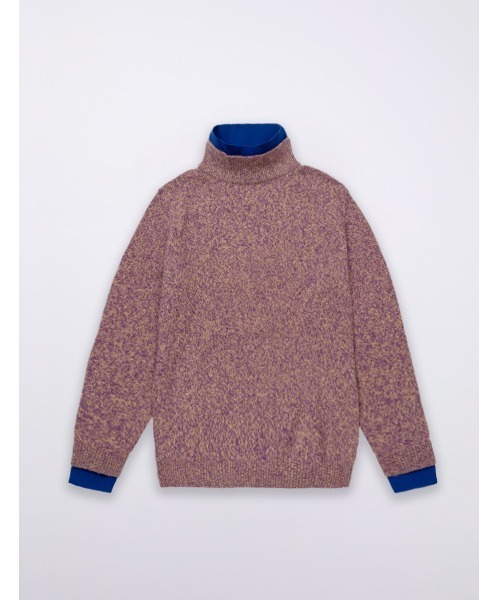 MR.GENTLEMAN(ミスタージェントルマン)の「LAYERED HIGH NECK KNIT(ニット/セーター・メンズ・パープル/グレー/グリーン・MEDIUM/LARGE/SMALL/X-LARGE)」の3枚目の写真