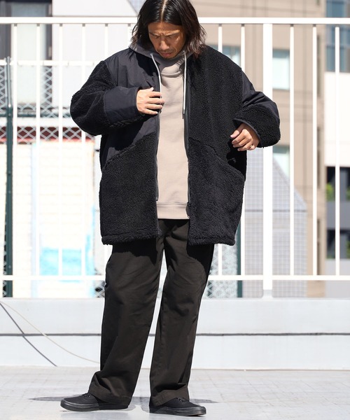 ROOPTOKYO（ループトウキョウ）の「PANEL CUTTING JACKET キルティング パッチワーク ボアジャケット（ミリタリージャケット・メンズ・オリーブ/ベージュ/ブラック・M/L/S）」の11枚目の写真