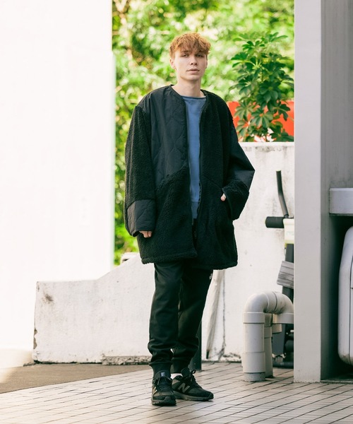 ROOPTOKYO（ループトウキョウ）の「PANEL CUTTING JACKET キルティング パッチワーク ボアジャケット（ミリタリージャケット・メンズ・オリーブ/ベージュ/ブラック・M/L/S）」の8枚目の写真