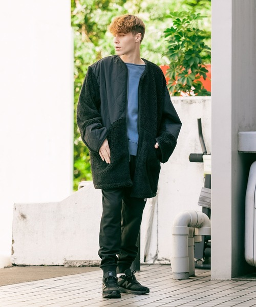 ROOPTOKYO（ループトウキョウ）の「PANEL CUTTING JACKET キルティング パッチワーク ボアジャケット（ミリタリージャケット・メンズ・オリーブ/ベージュ/ブラック・M/L/S）」の9枚目の写真