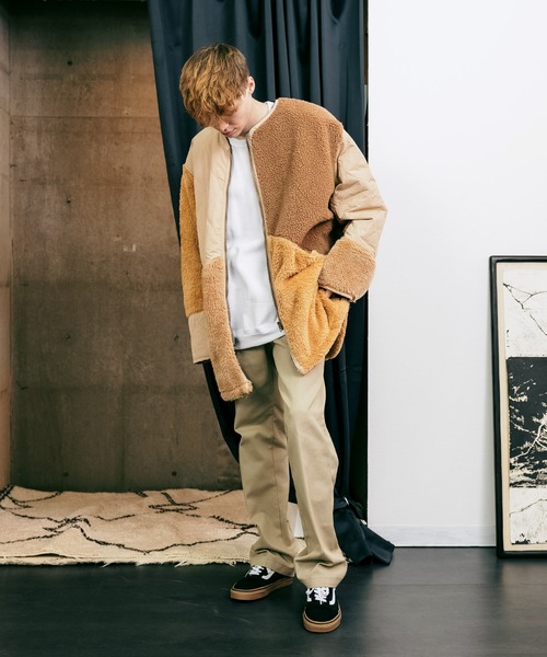 ROOPTOKYO（ループトウキョウ）の「PANEL CUTTING JACKET キルティング パッチワーク ボアジャケット（ミリタリージャケット・メンズ・オリーブ/ベージュ/ブラック・M/L/S）」の21枚目の写真