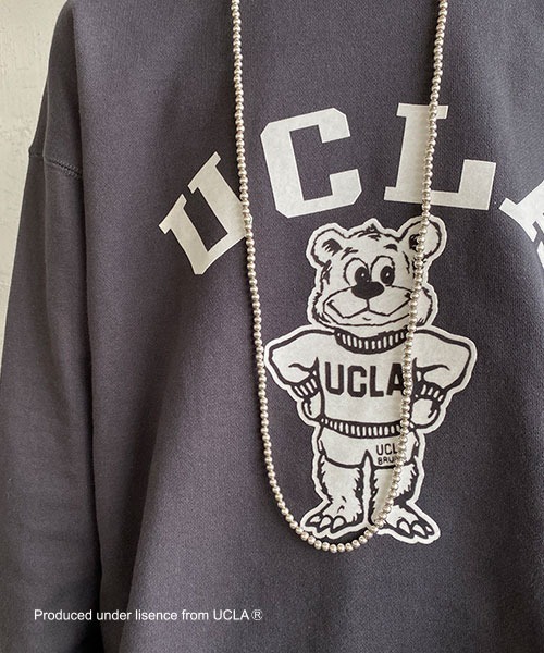 UCLA（ユーシーエルエー）の「[UCLA/ユーシーエルエー] ビッグシルエット カレッジロゴスウェット（スウェット・レディース・チャコール/ホワイト/グリーン・M/L）」の17枚目の写真