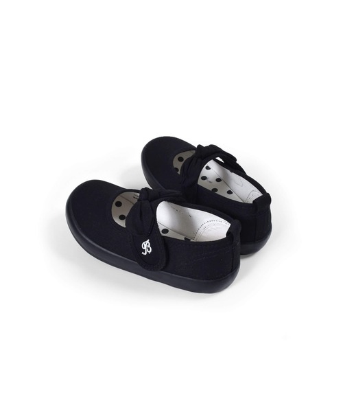 BeBe（ベベ）の「BeBe/リボン付きマジックテープストラップシューズ(14~19cm)（スニーカー・キッズ・ネイビー/ブラック・14/16/15 /18/17/19）」の3枚目の写真