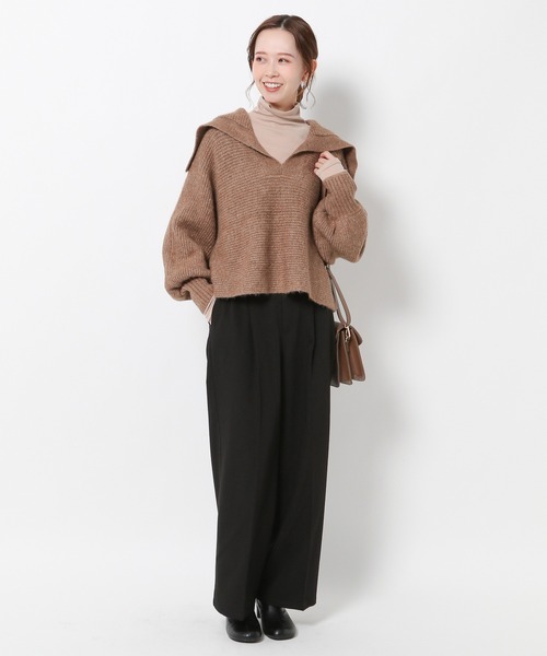 mysty woman(ミスティウーマン)の「バックレースアップワイドパンツ 261736(スラックス・レディース・ブラック/ベージュ/グレー・FREE)」の13枚目の写真