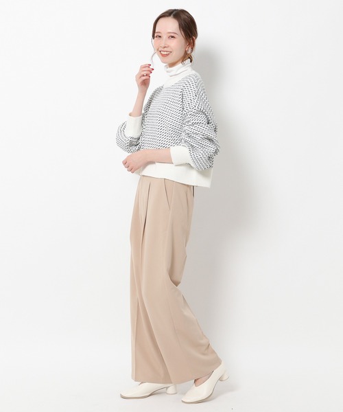 mysty woman(ミスティウーマン)の「バックレースアップワイドパンツ 261736(スラックス・レディース・ブラック/ベージュ/グレー・FREE)」の16枚目の写真