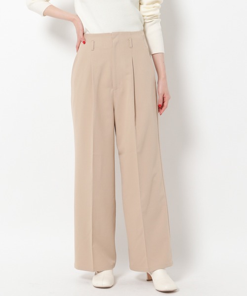 mysty woman(ミスティウーマン)の「バックレースアップワイドパンツ 261736(スラックス・レディース・ブラック/ベージュ/グレー・FREE)」の8枚目の写真