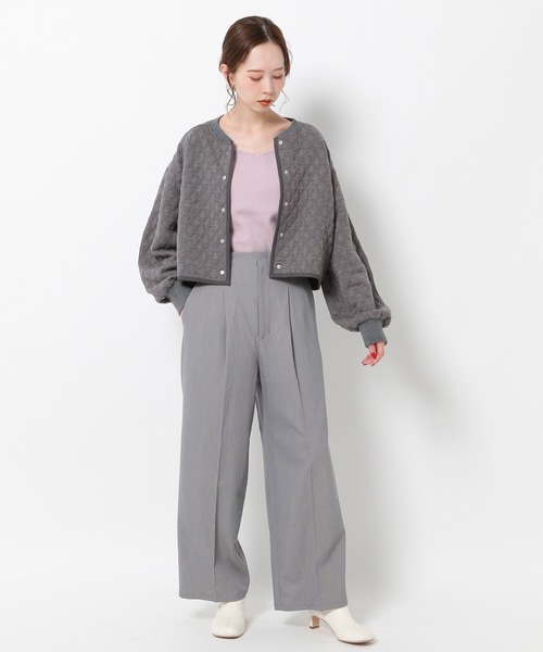 mysty woman(ミスティウーマン)の「バックレースアップワイドパンツ 261736(スラックス・レディース・ブラック/ベージュ/グレー・FREE)」の14枚目の写真