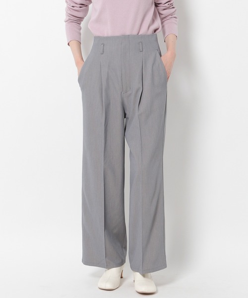 mysty woman(ミスティウーマン)の「バックレースアップワイドパンツ 261736(スラックス・レディース・ブラック/ベージュ/グレー・FREE)」の22枚目の写真