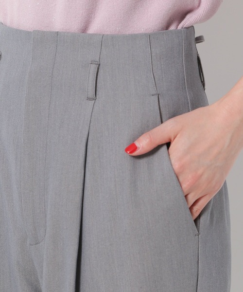 mysty woman(ミスティウーマン)の「バックレースアップワイドパンツ 261736(スラックス・レディース・ブラック/ベージュ/グレー・FREE)」の17枚目の写真