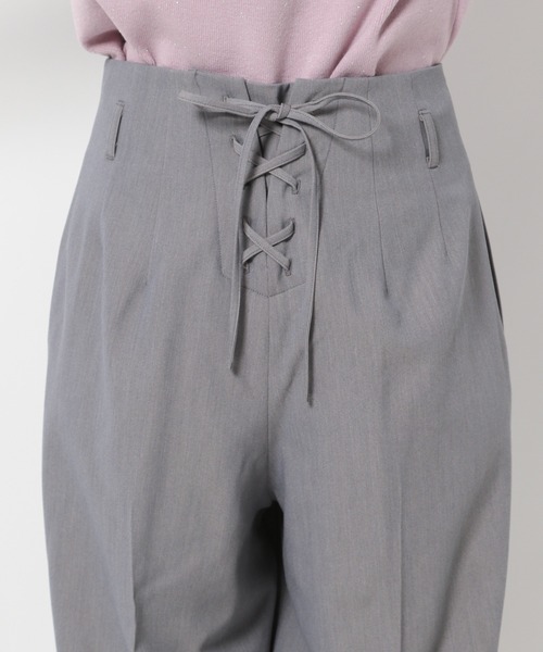 mysty woman(ミスティウーマン)の「バックレースアップワイドパンツ 261736(スラックス・レディース・ブラック/ベージュ/グレー・FREE)」の15枚目の写真